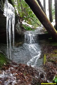 A Waterfall Above the Cavern Falls Near Bee Rock Loop Trail, Somerset KY 2-17-16